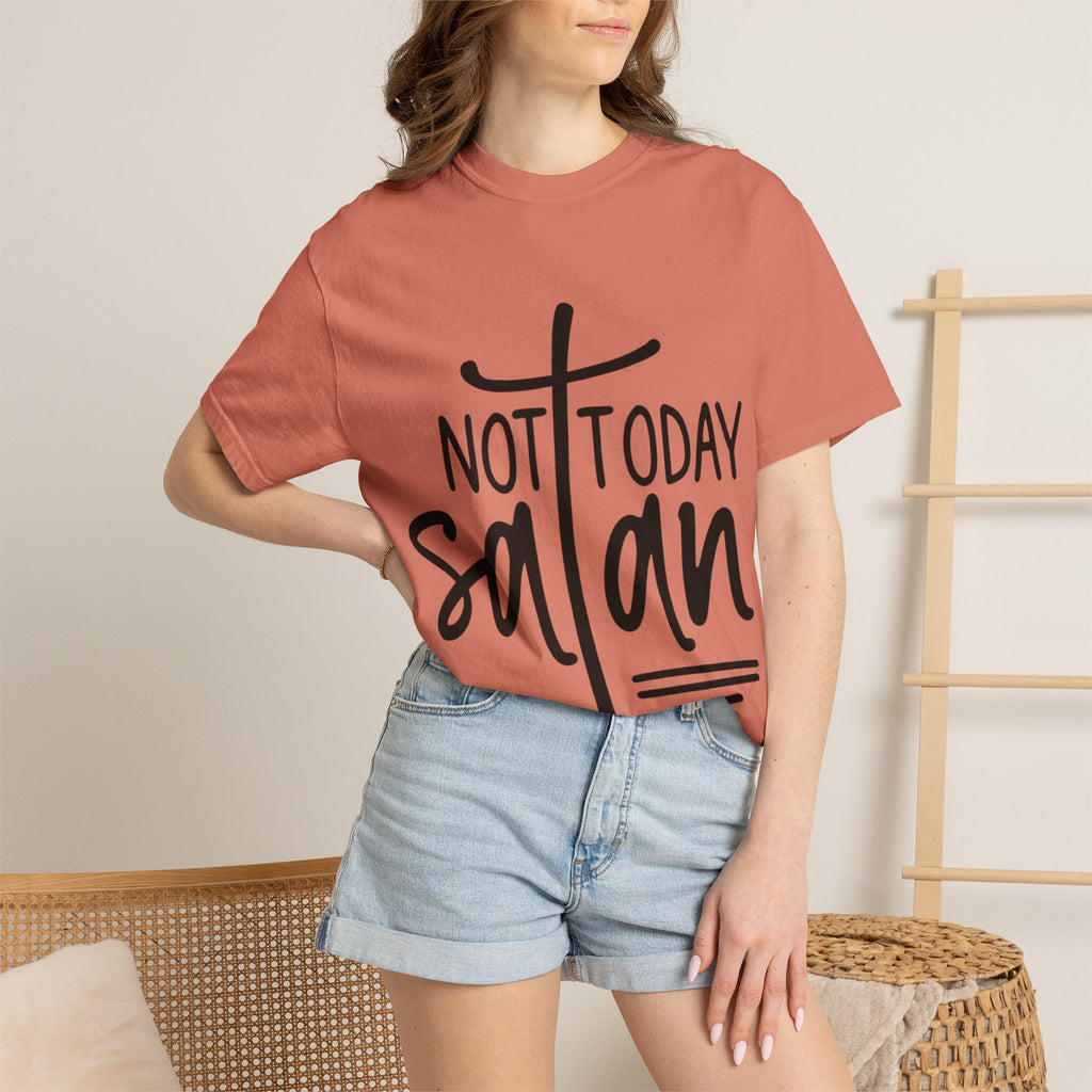 Not Today Satan T‑Shirt — Christian Faith Graphic Tee