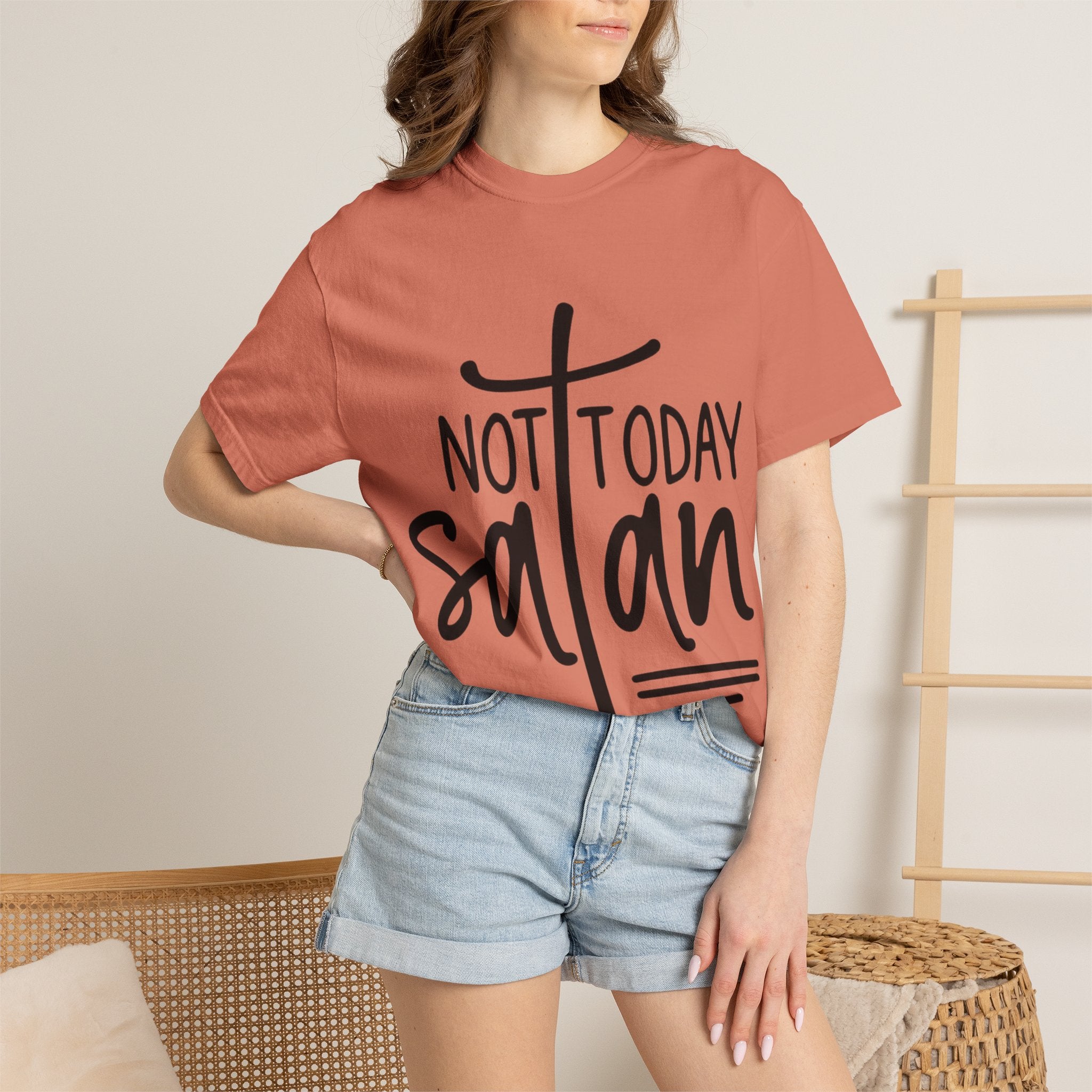 Not Today Satan T‑Shirt — Christian Faith Graphic Tee