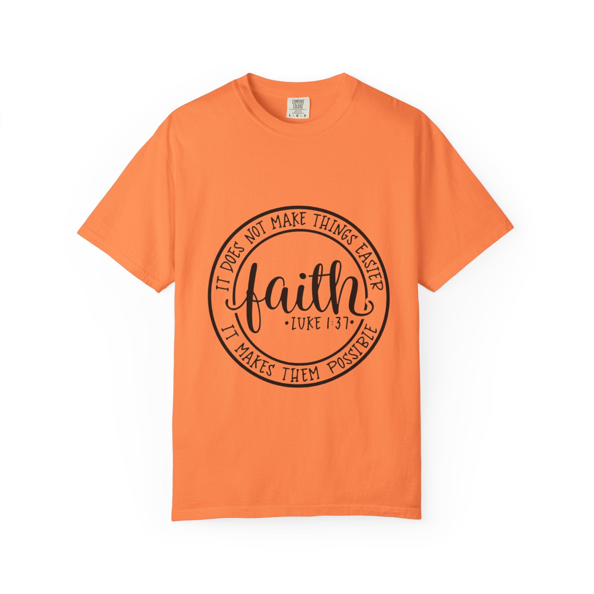 Faith Circle T-Shirt — "Faith (Luke 1:37)" Inspirational Christian Tee