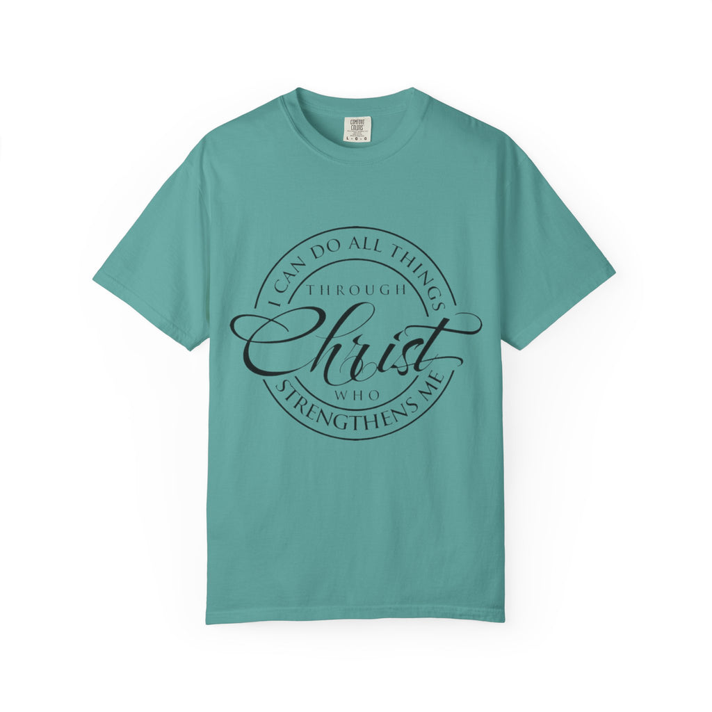 Christian Faith T-Shirt — "I Can Do All Things Through Christ" Inspirational Tee