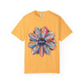 Mom Floral Word Art T-Shirt — "Mom" Surrounded by Caring, Blessed, Strong Petals | Mother’s Day Gift