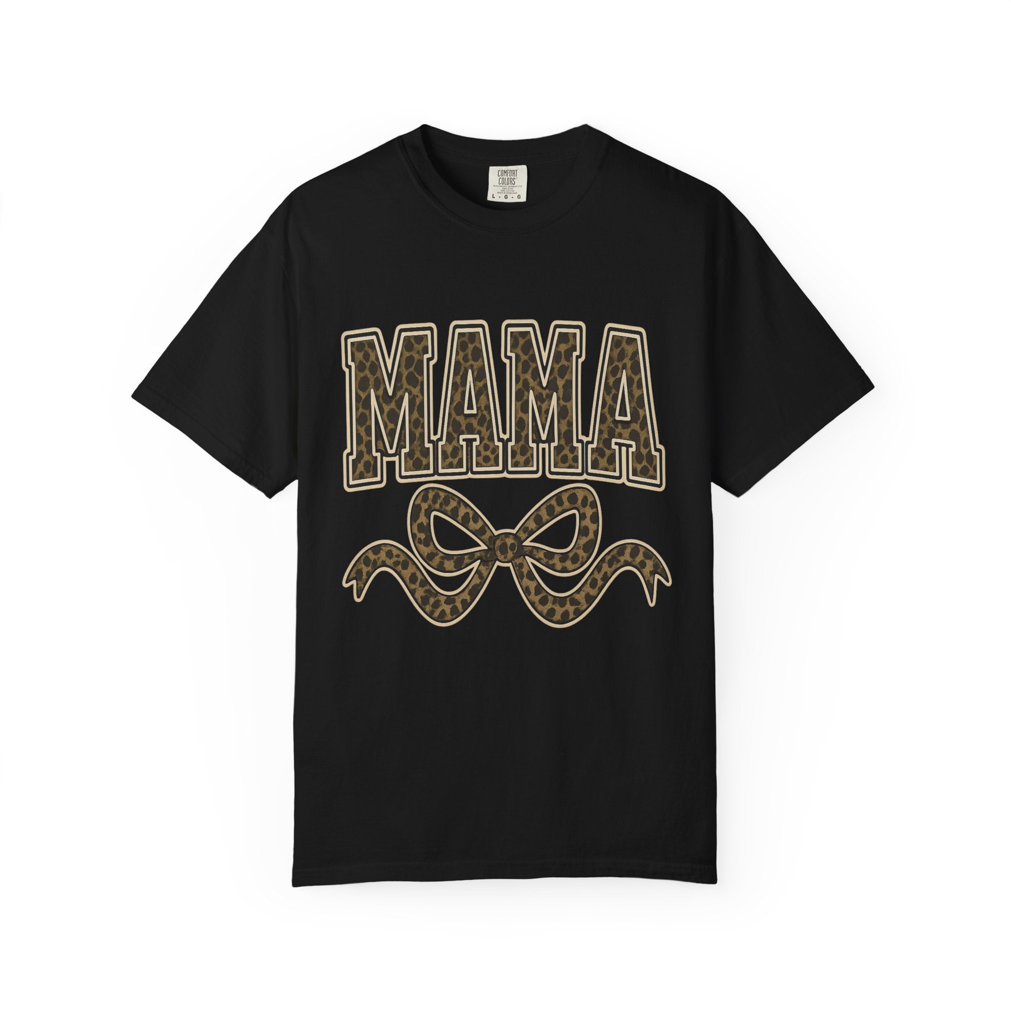 Mama Leopard Print T-Shirt with Bow — Cute Mother's Day Casual Tee