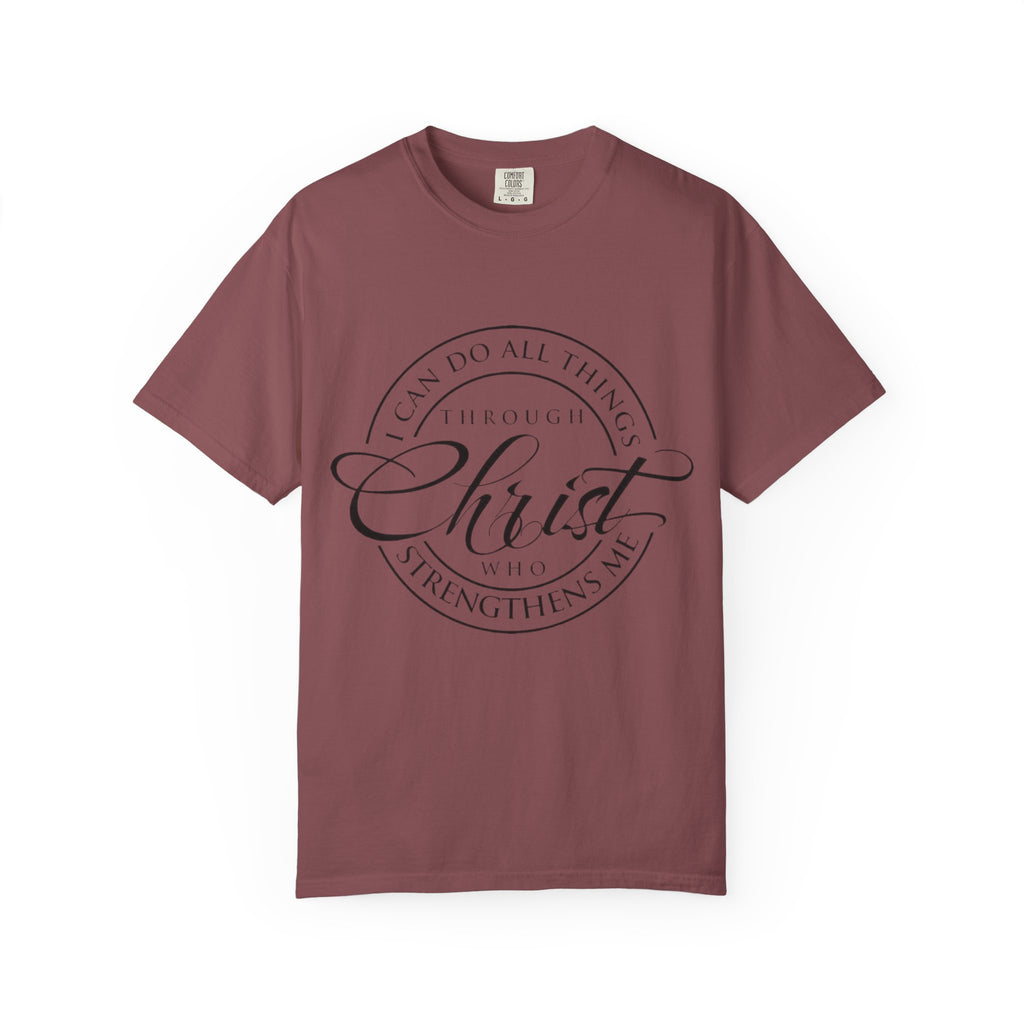 Christian Faith T-Shirt — "I Can Do All Things Through Christ" Inspirational Tee
