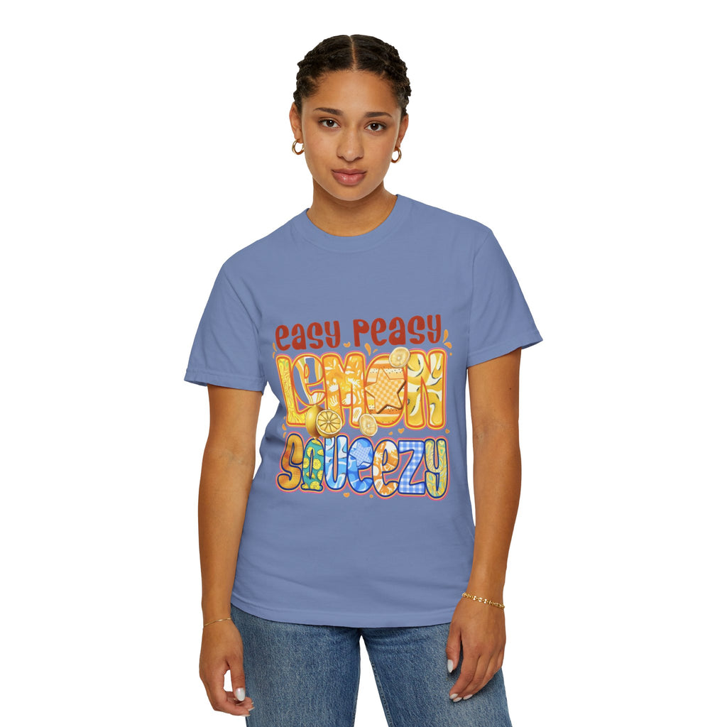 Easy Peasy Lemon Squeezy T-Shirt - Retro Citrus Graphic Tee