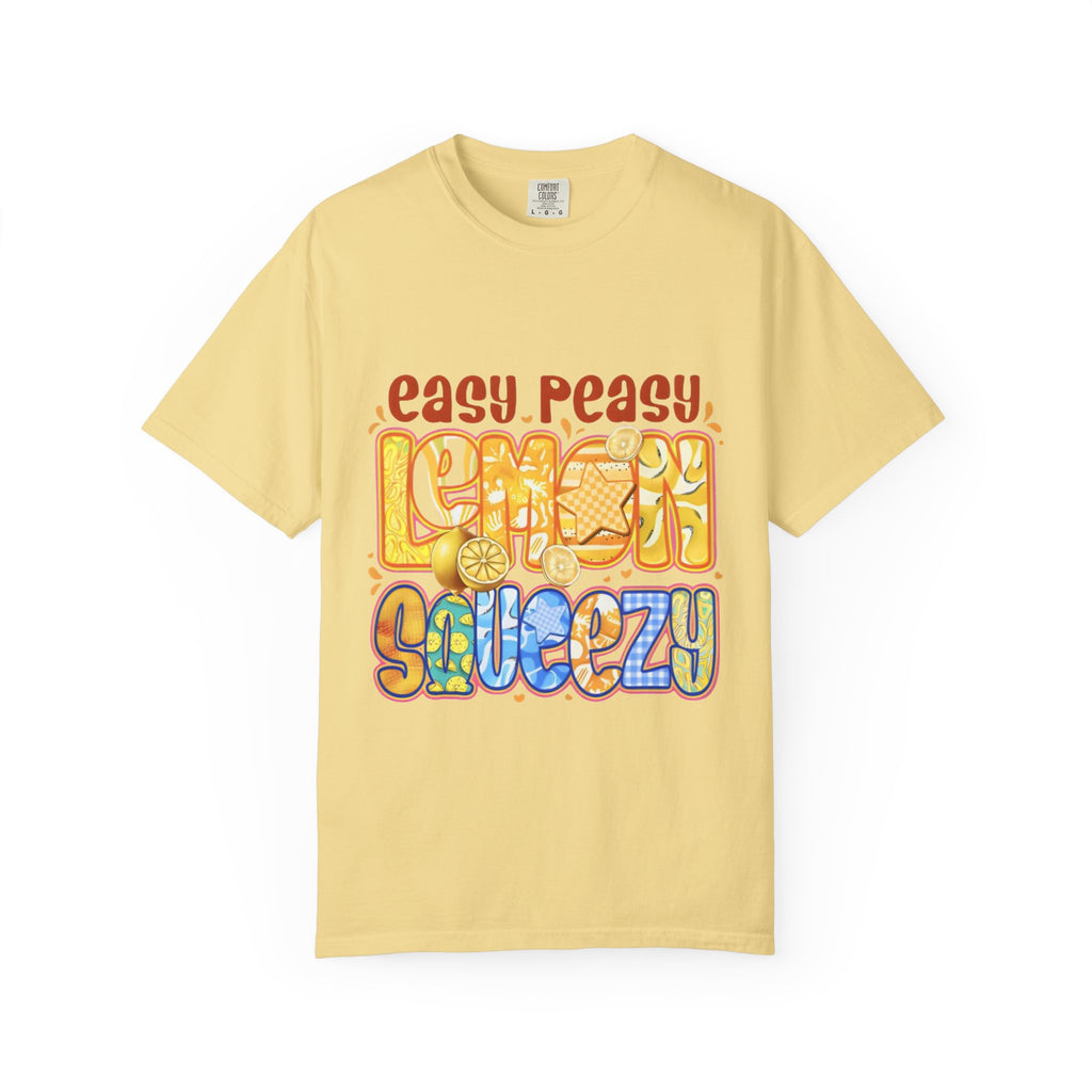 Easy Peasy Lemon Squeezy T-Shirt - Retro Citrus Graphic Tee