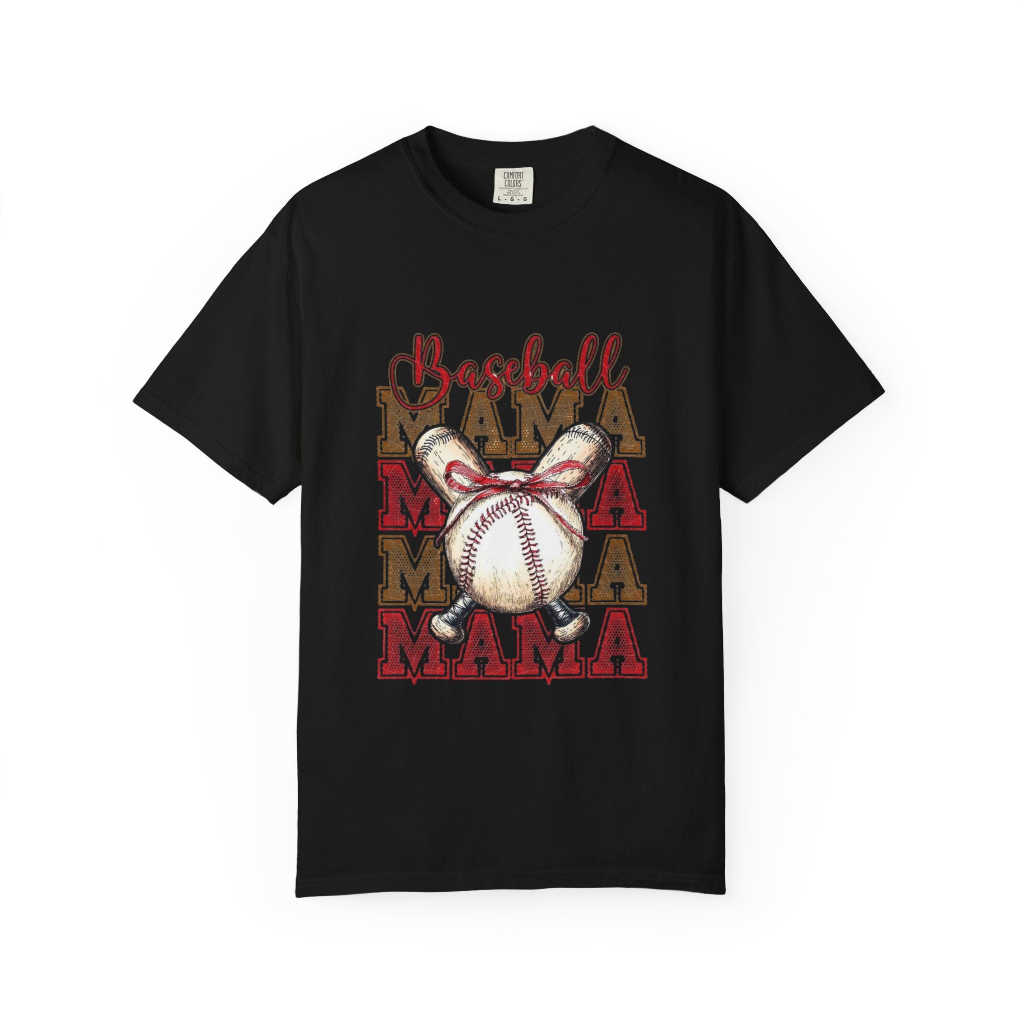 Baseball Mama T-Shirt — Cute Bow Baseball Mom Tee for Game Day