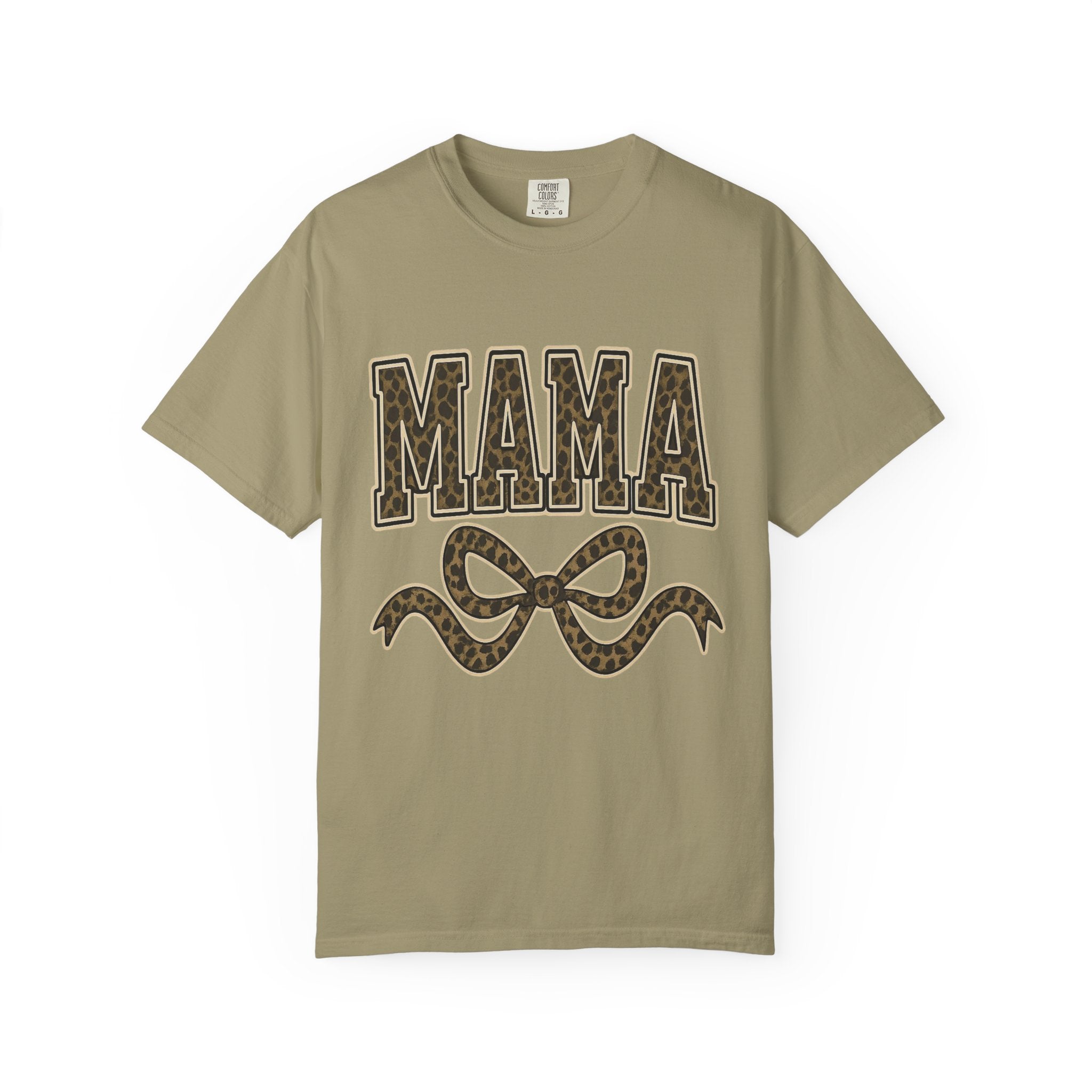 Mama Leopard Print T-Shirt with Bow — Cute Mother's Day Casual Tee