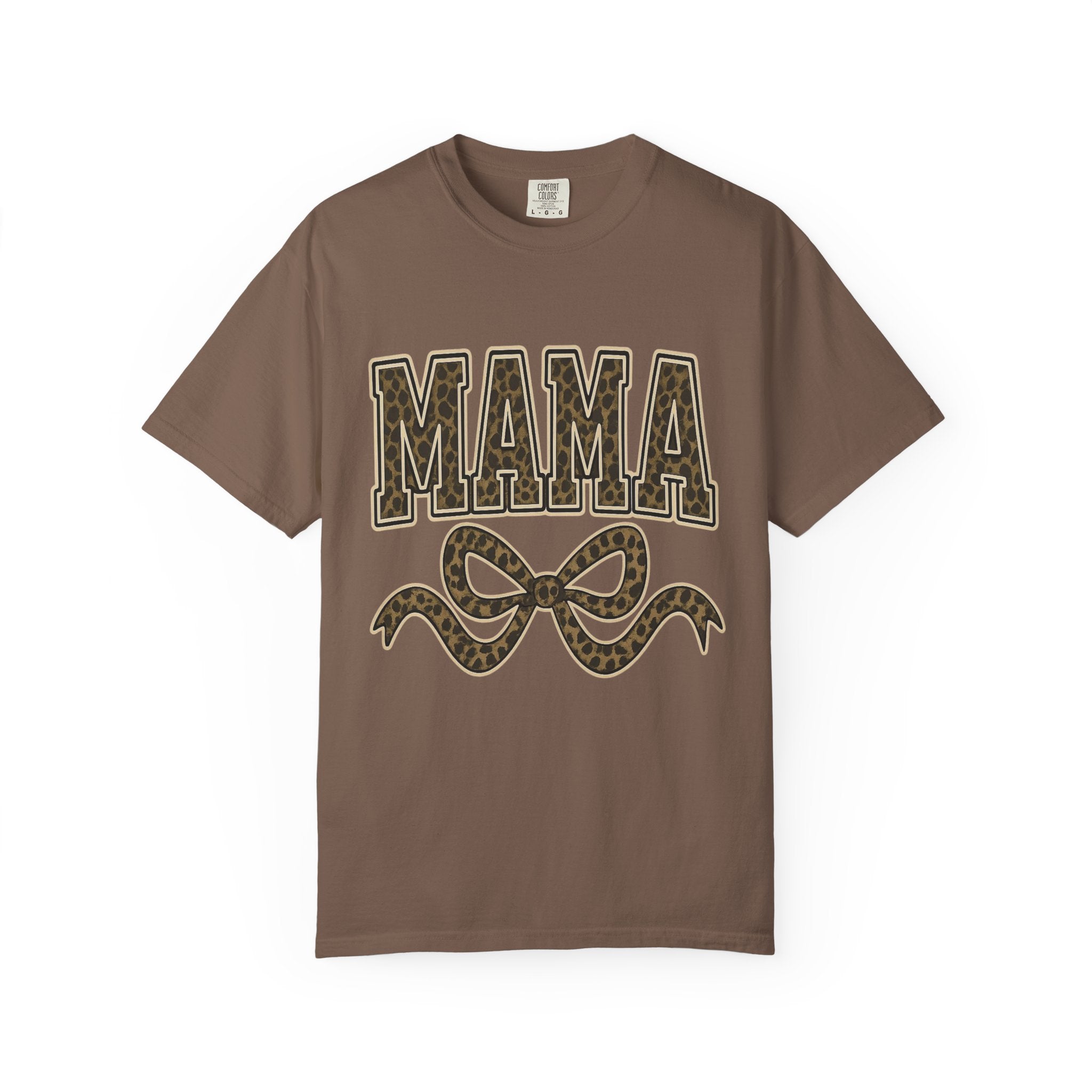 Mama Leopard Print T-Shirt with Bow — Cute Mother's Day Casual Tee