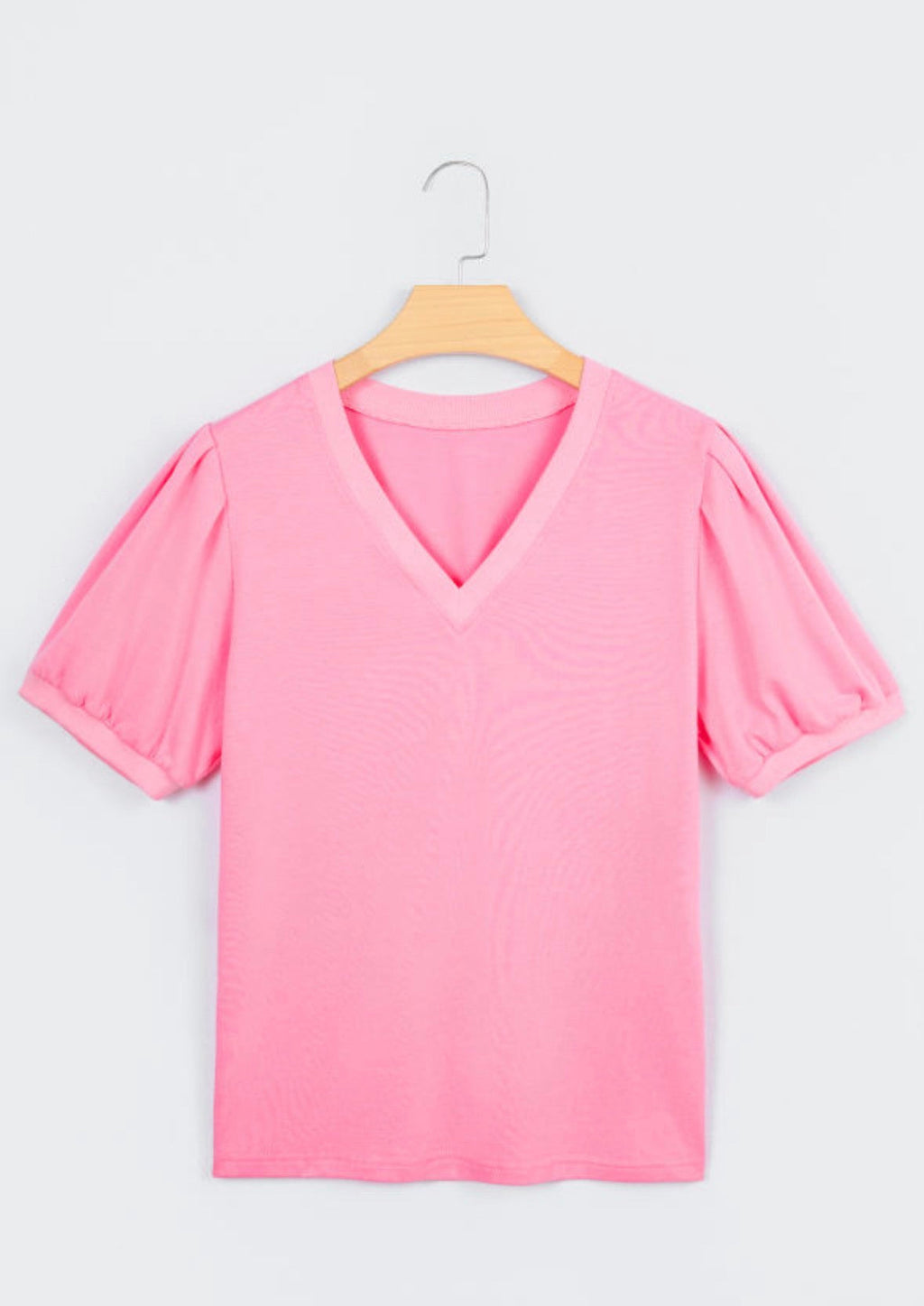 V Neck Puff Blouse *multiple colors* RTS