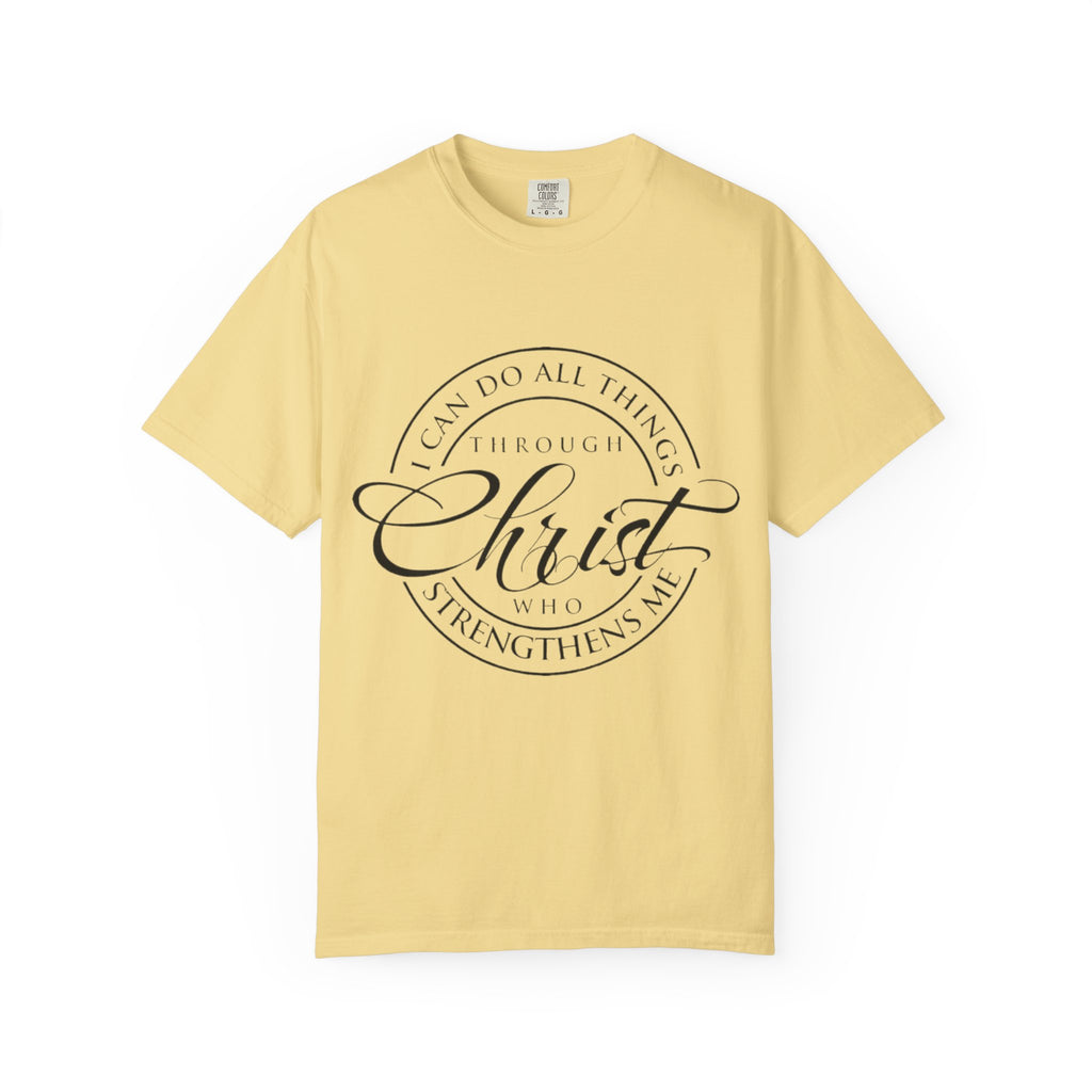 Christian Faith T-Shirt — "I Can Do All Things Through Christ" Inspirational Tee