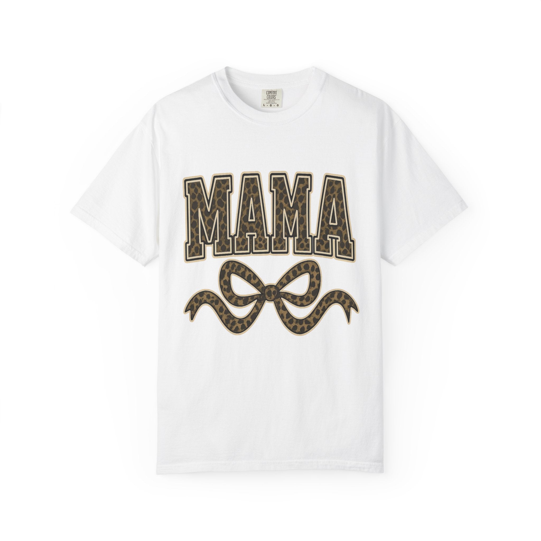 Mama Leopard Print T-Shirt with Bow — Cute Mother's Day Casual Tee