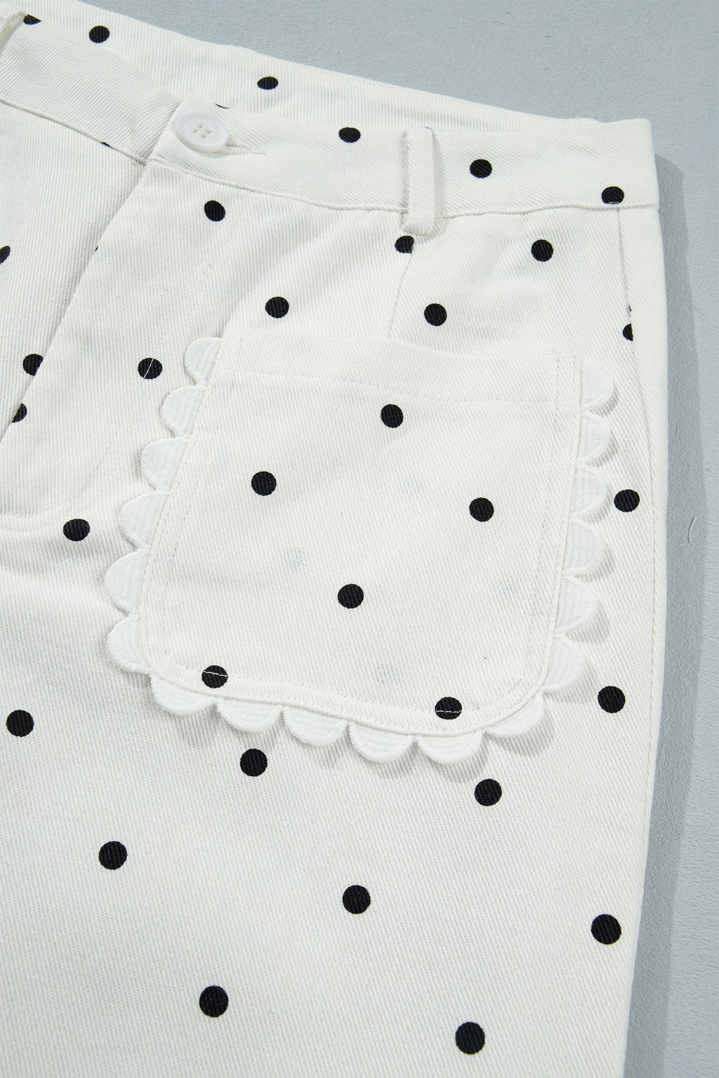 Polka Dot Scalloped Jeans RTS
