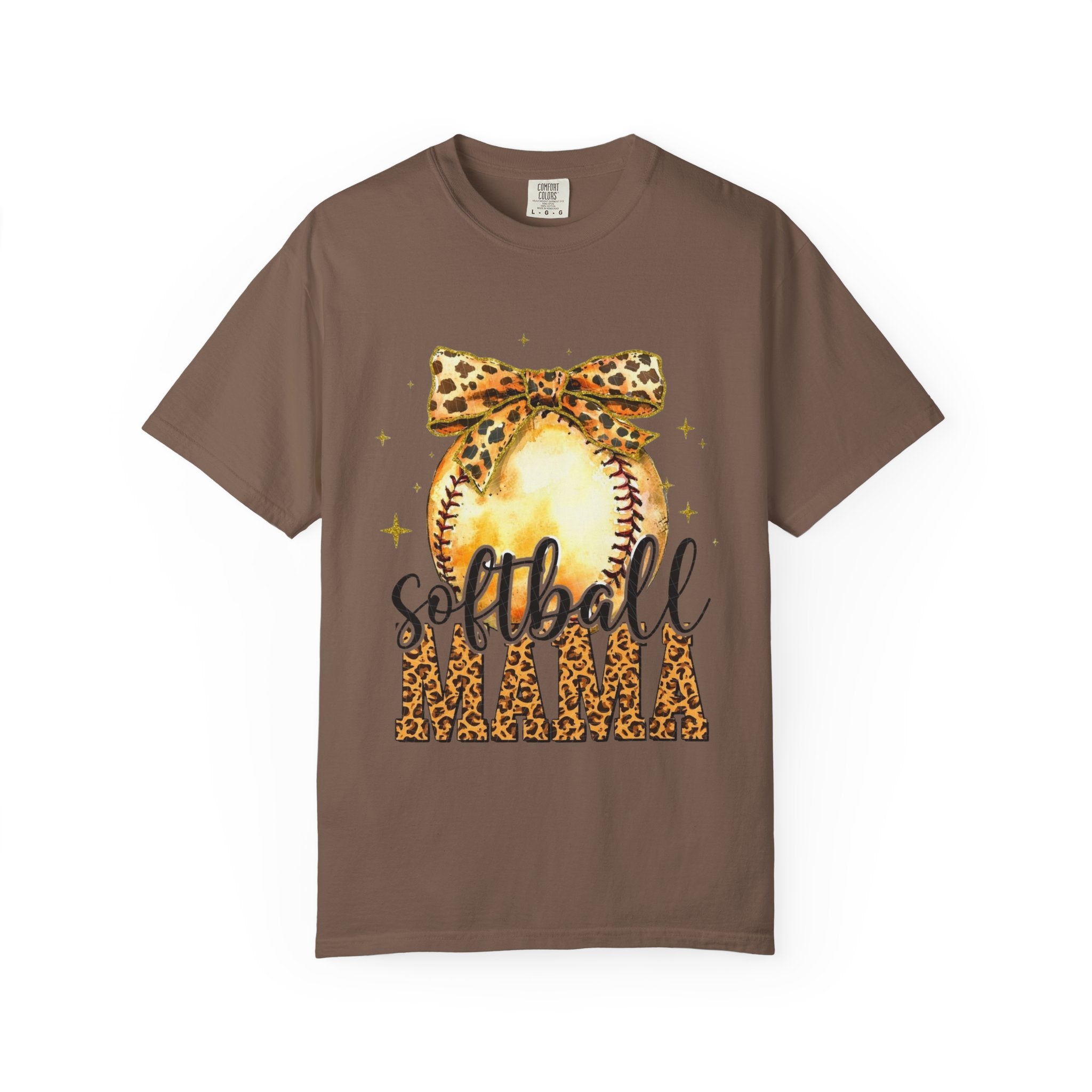 Softball Mama T‑Shirt — Leopard Print Softball Mom Tee