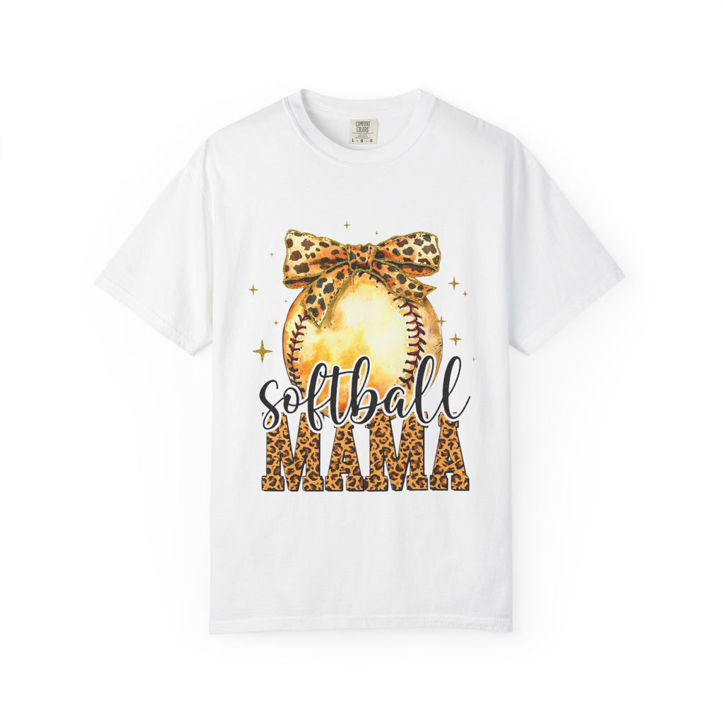 Softball Mama T‑Shirt — Leopard Print Softball Mom Tee