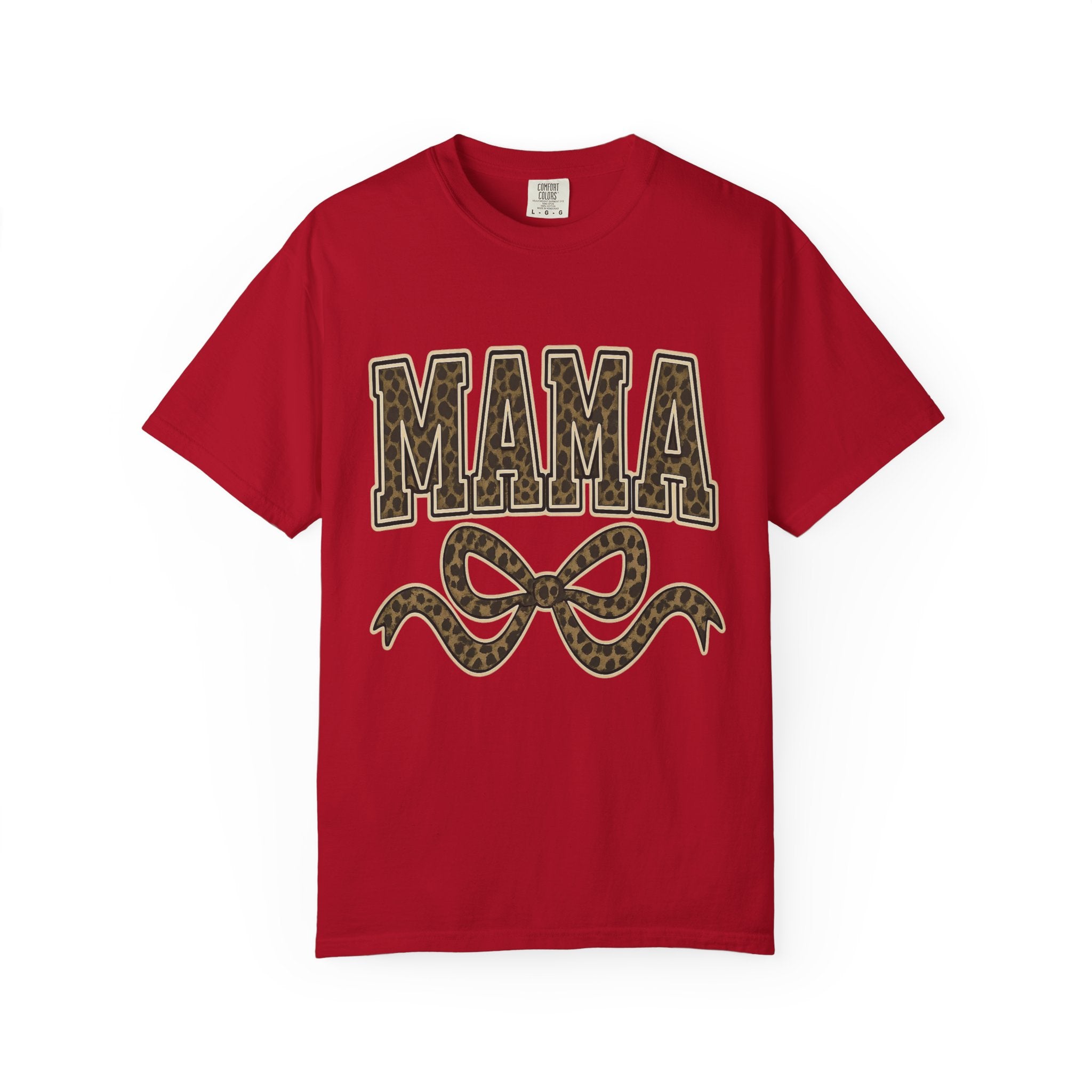 Mama Leopard Print T-Shirt with Bow — Cute Mother's Day Casual Tee
