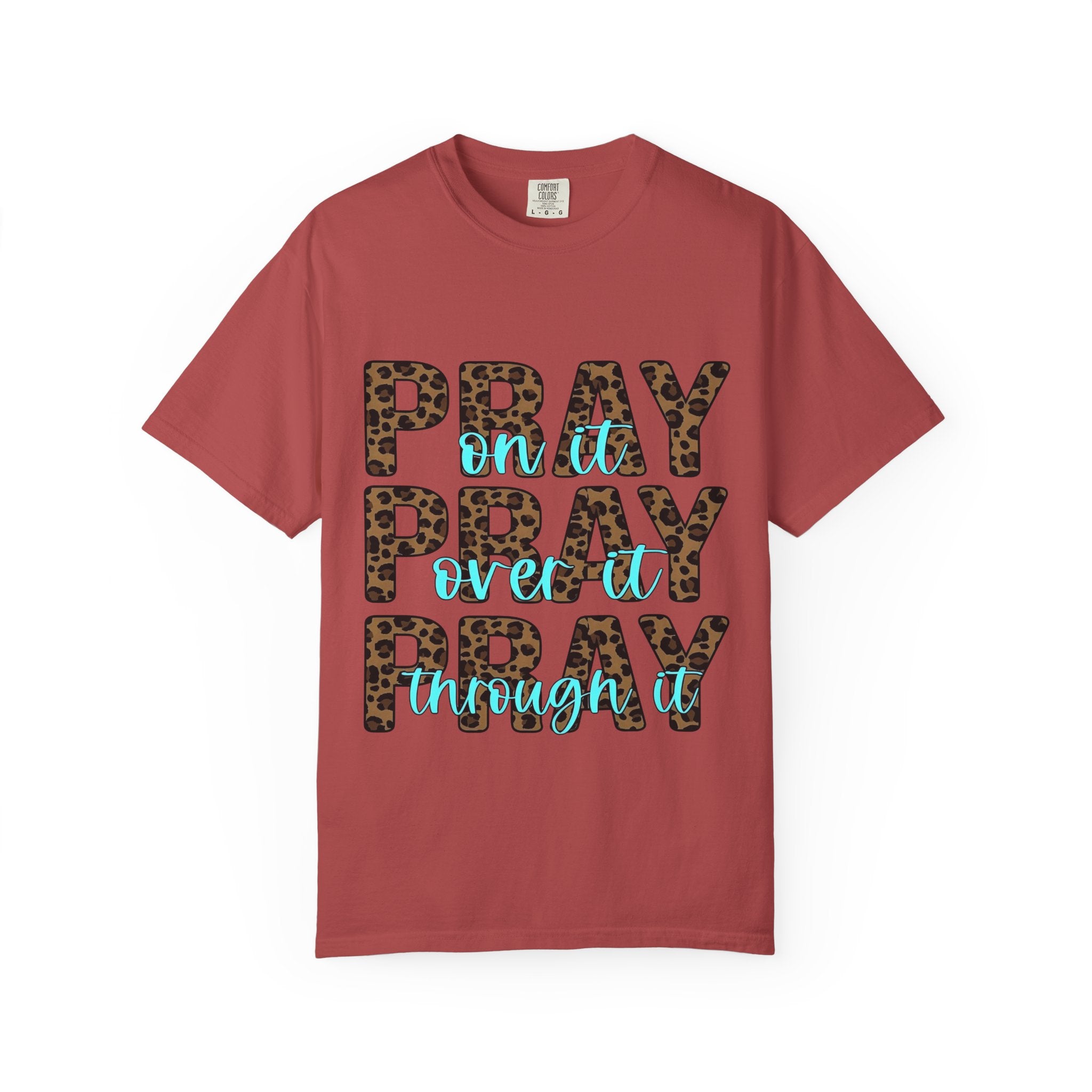 Prayer Leopard Print T‑Shirt — "Pray, Pray, Pray" Inspirational Graphic Tee