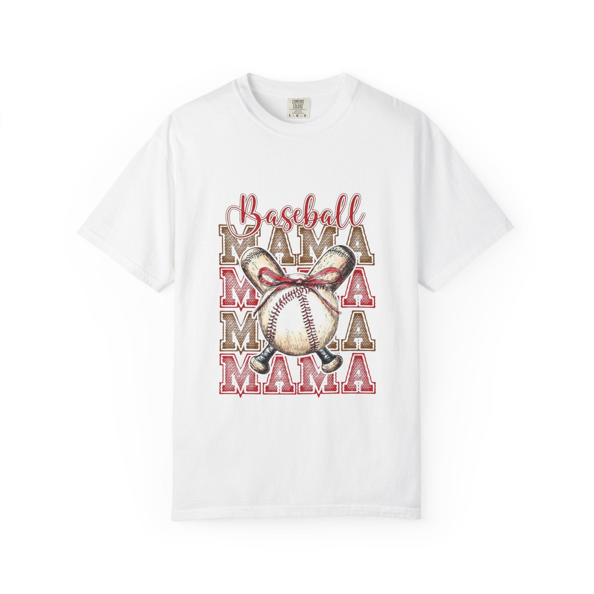 Baseball Mama T-Shirt — Cute Bow Baseball Mom Tee for Game Day