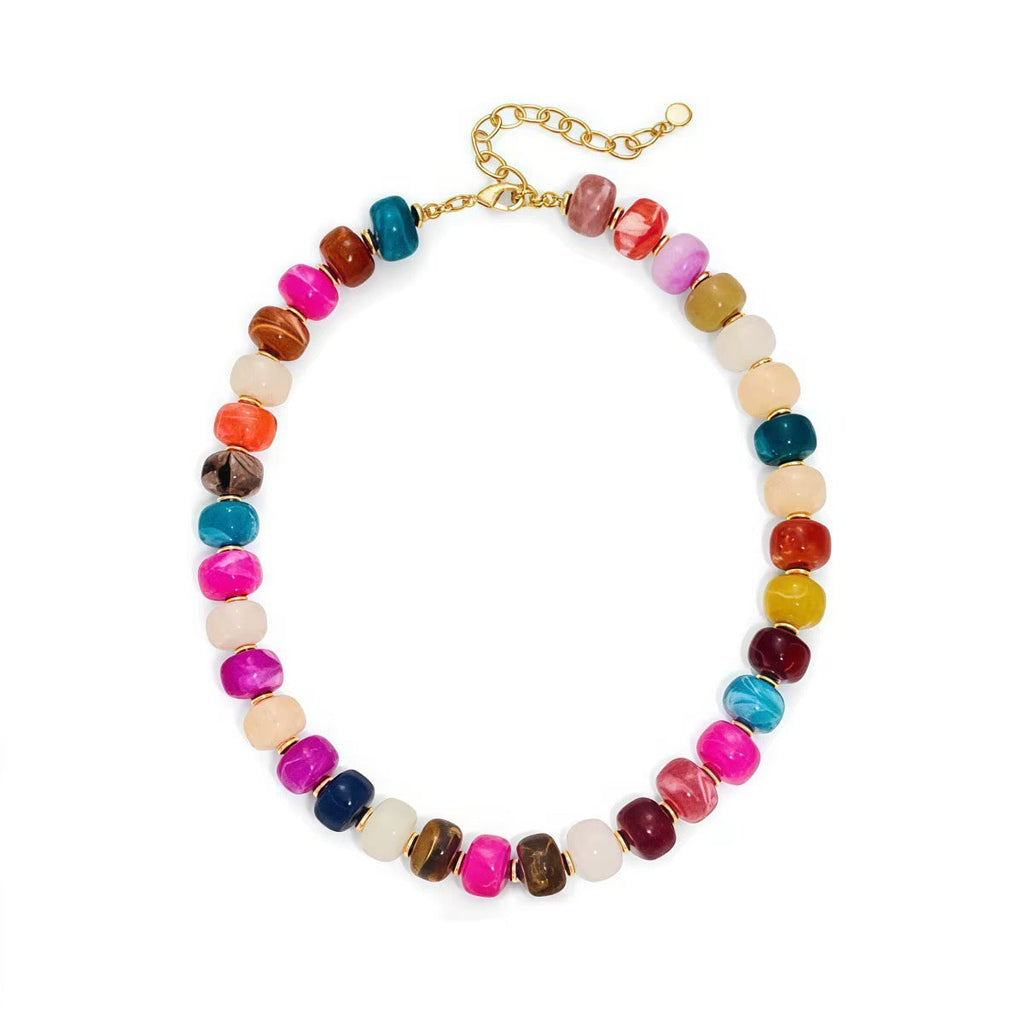 Natural Stone Fall Beaded Necklaces RTS