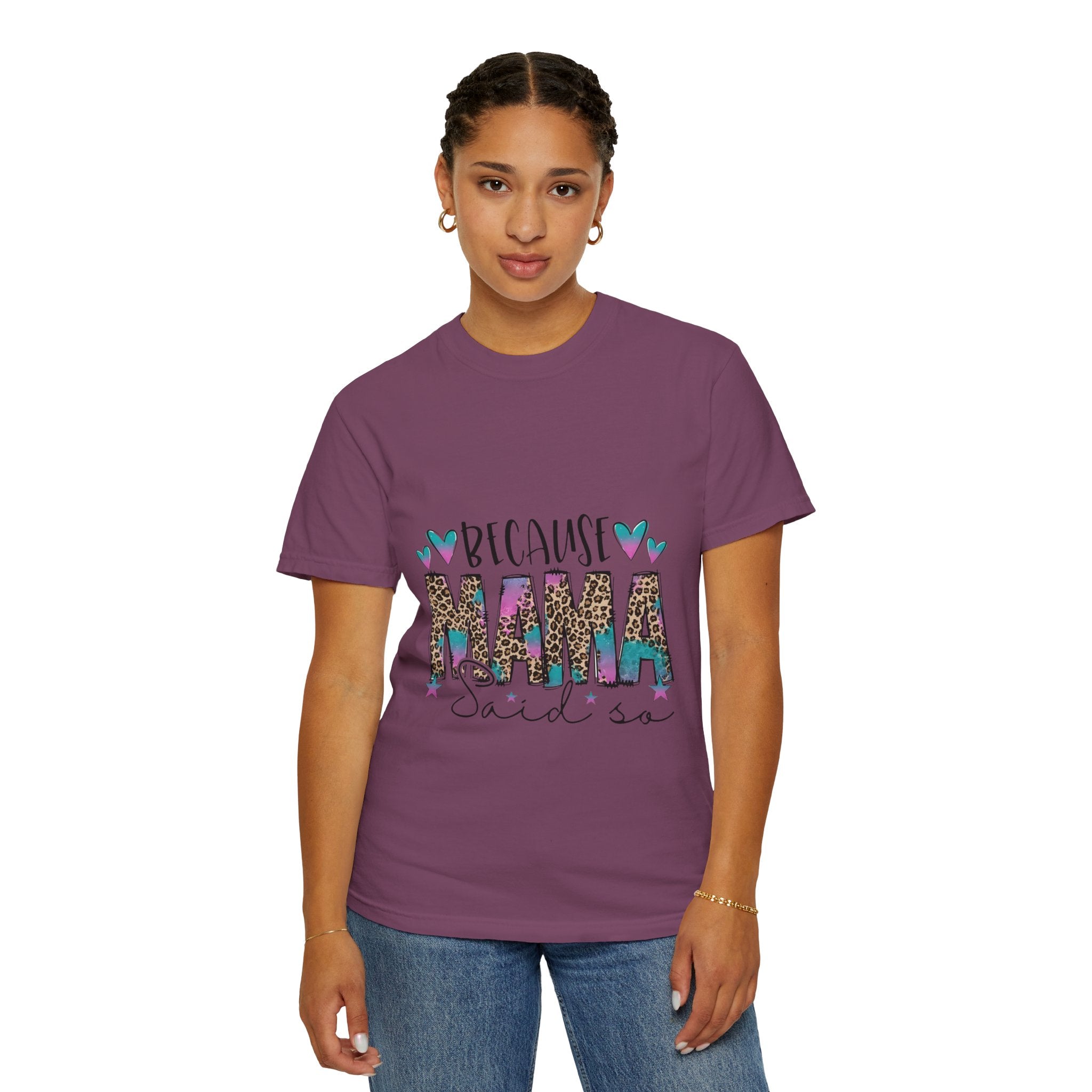 Because Mama Said So T-Shirt — Leopard & Floral Mom Tee