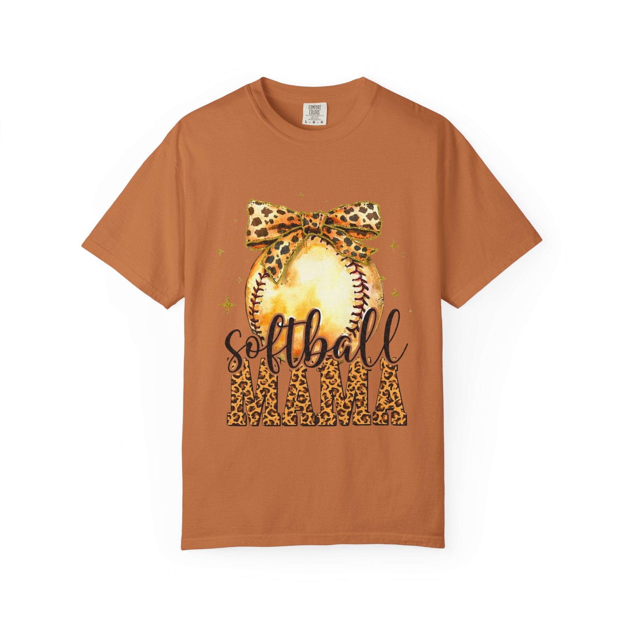Softball Mama T‑Shirt — Leopard Print Softball Mom Tee
