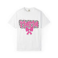 Mama Leopard Check Pink Bow T-Shirt