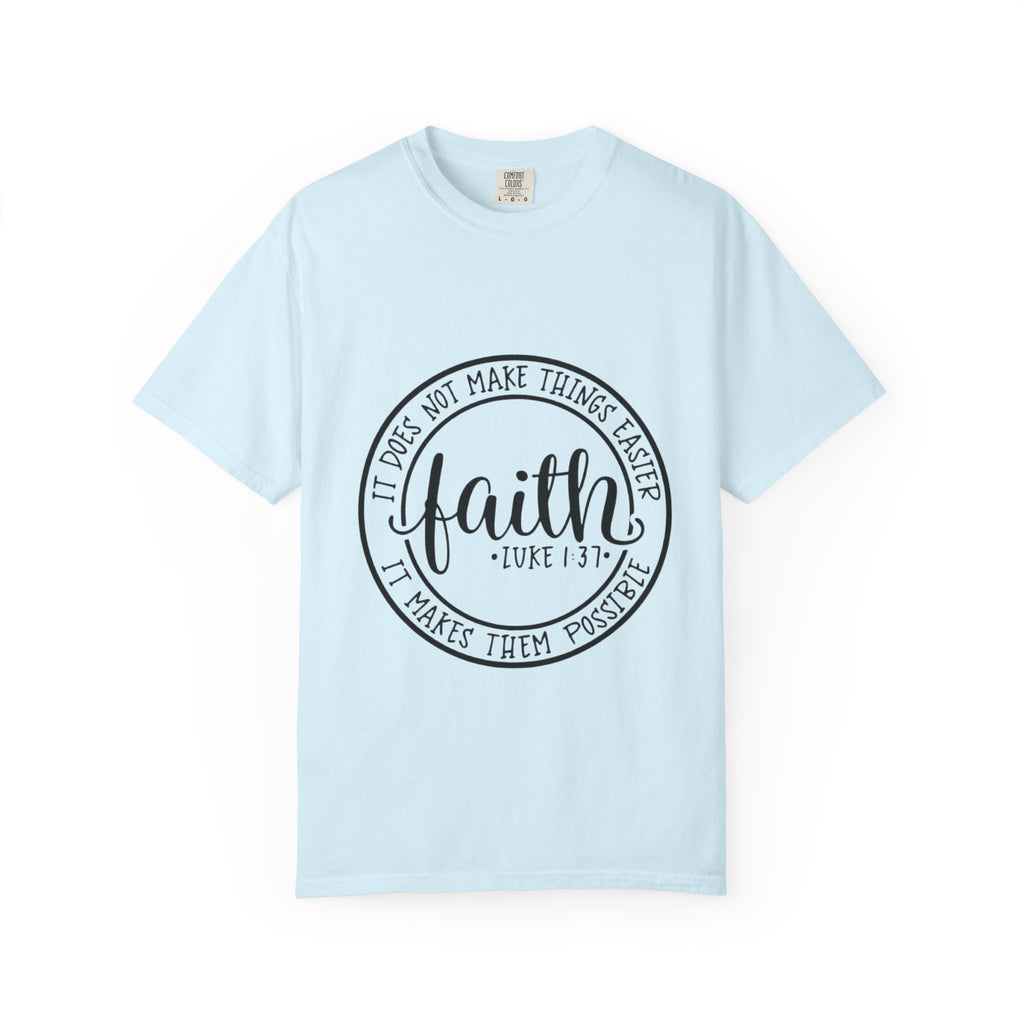 Faith Circle T-Shirt — "Faith (Luke 1:37)" Inspirational Christian Tee