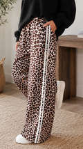 Beige Leopard Side Striped Pants RTS