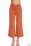 Cropped Frayed Hem Straight Jeans Zenana New RTS