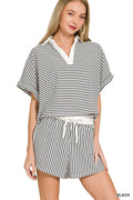 Striped- Collar Set Zenana RTS