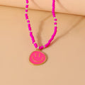 Smiley Beaded Necklace RTS