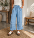 Light Blue Ruffled Pants RTS