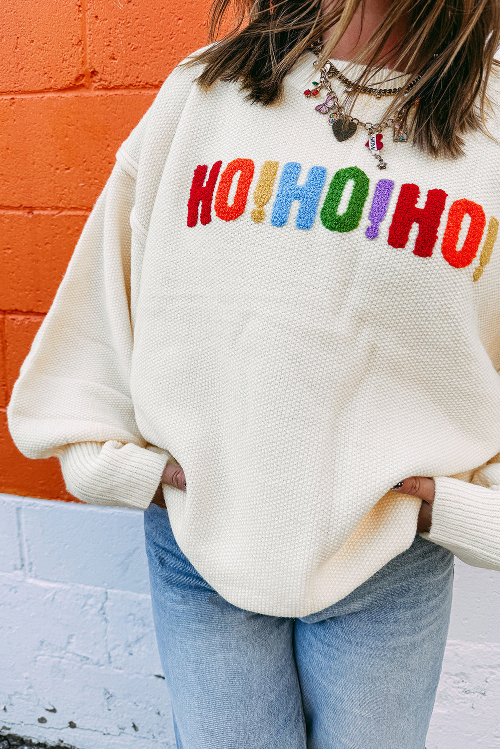 Merry Christmas Chenille Graphic Sweater RTS