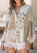 Multicolor Floral Puff Blouse RTS