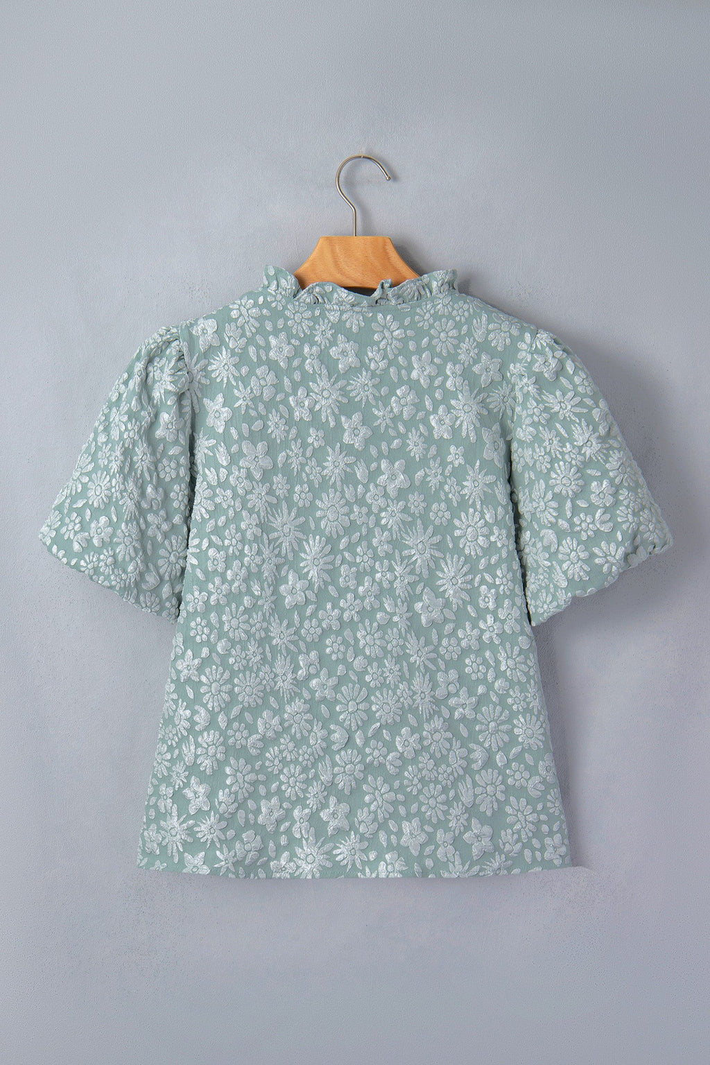 Floral Textured Puff Blouse RTS